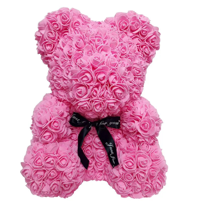 Rose Bear Gift - Handmade Foam Flower Teddy Bear | Cherish & Co