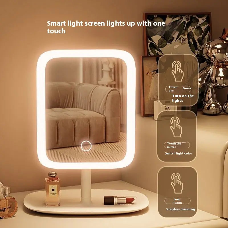 LED Makeup Mirror with Adjustable Light - Desktop Vanity Mirror