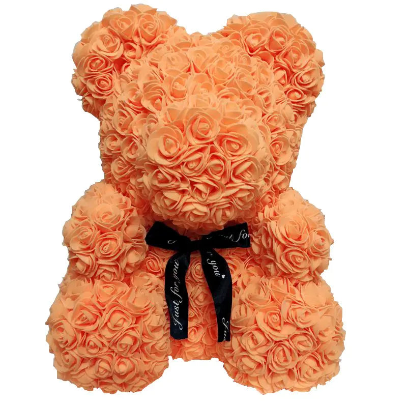 Rose Bear Gift - Handmade Foam Flower Teddy Bear | Cherish & Co