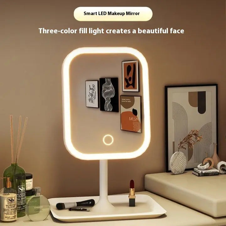 LED Makeup Mirror with Adjustable Light - Desktop Vanity Mirror