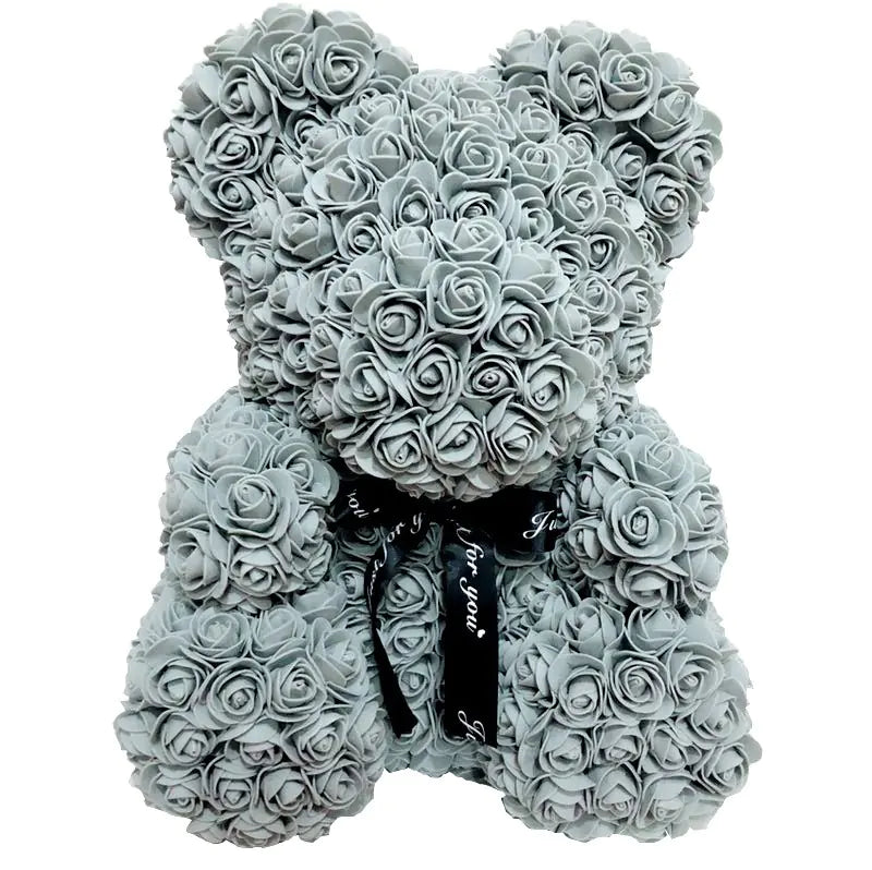 Rose Bear Gift - Handmade Foam Flower Teddy Bear | Cherish & Co