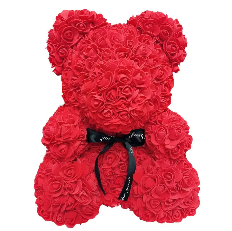 Rose Bear Gift - Handmade Foam Flower Teddy Bear | Cherish & Co
