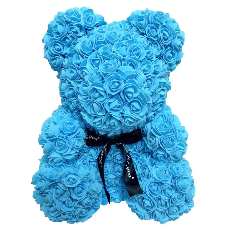 Rose Bear Gift - Handmade Foam Flower Teddy Bear | Cherish & Co