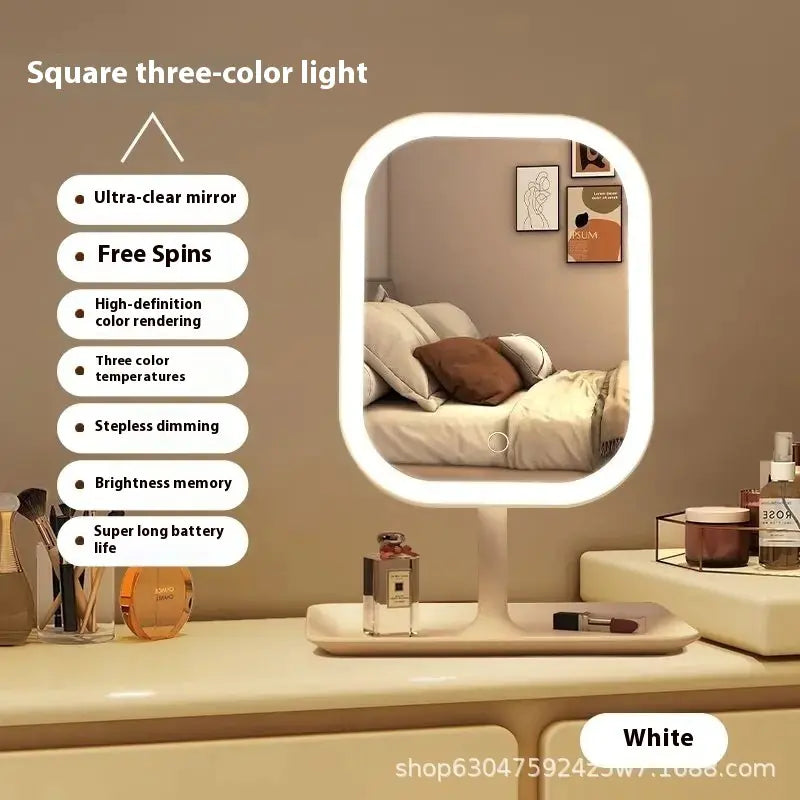 LED Makeup Mirror with Adjustable Light - Desktop Vanity Mirror